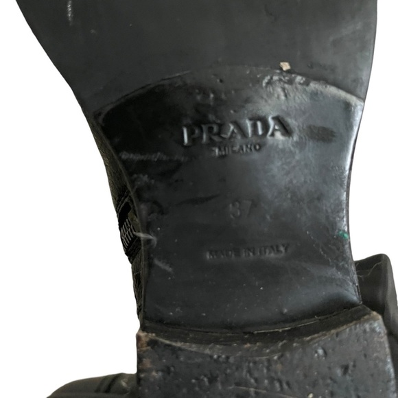 Prada Leather Combat Boots Size 37/6 - Picture 6 of 6